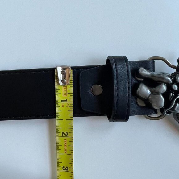 y2k 2000s vintage style skeleton grunge goth emo black belt - Picture 8 of 8